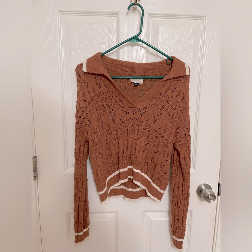 Universal Thread Collard Polo Pullover Sweater